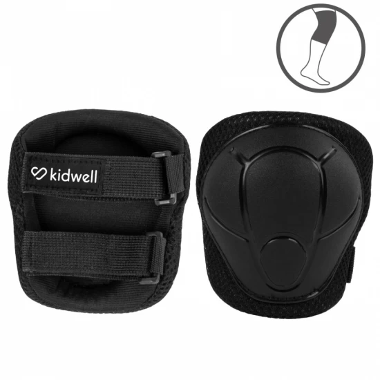 Set de protectie Kidwell Trix, genunchiere, cotiere si palme, marime M, 25-50 kg, Black
