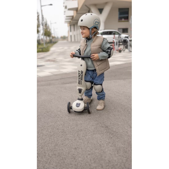 Set de protectie Scoot and Ride, genunchiere si cotiere, marime XXS, Steel