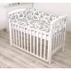 Set lenjerie din bumbac cu protectie laterala pentru pat bebe 120 x 60 cm, Animalute de padure, Amy