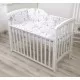 Set lenjerie din bumbac cu protectie laterala pentru pat bebe 120 x 60 cm, Circ Blue, Amy