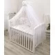 Set lenjerie din bumbac cu protectie laterala pentru pat bebe 120 x 60 cm, Circ Roz