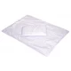 Set pilota 135 x 100 cm si perna 40 x 60 cm pentru copii, bumbac satin premium si umplutura hipoalergenica BabySoft, Alb