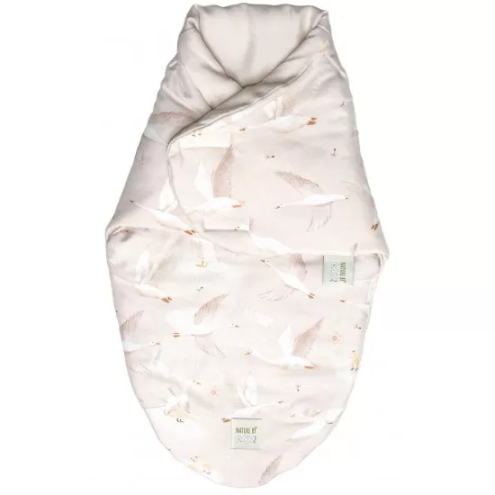 Sistem de infasare Baby Swaddle din Bumbac cu umplutura antialergica BabySoft Gasca Bej Sistem de infasare Baby Swaddle din Bumbac cu umplutura antialergica BabySoft Gasca Bej