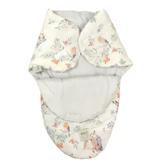 Sistem de infasare Nature Bamboo by Amy din Bambus cu umplutura antialergica BabySoft + Cadou Rucsacel Pasari mint Sistem de infasare Nature Bamboo by Amy din Bambus cu umplutura antialergica BabySoft + Cadou Rucsacel Pasari mint