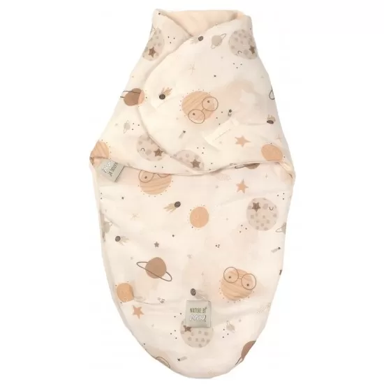 Sistem de infasare Nature Bamboo by Amy din Bambus cu umplutura antialergica BabySoft  + Cadou Rucsacel Happy Cosmos