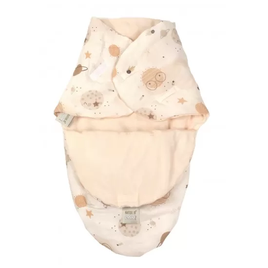 Sistem de infasare Nature Bamboo by Amy din Bambus cu umplutura antialergica BabySoft  + Cadou Rucsacel Happy Cosmos