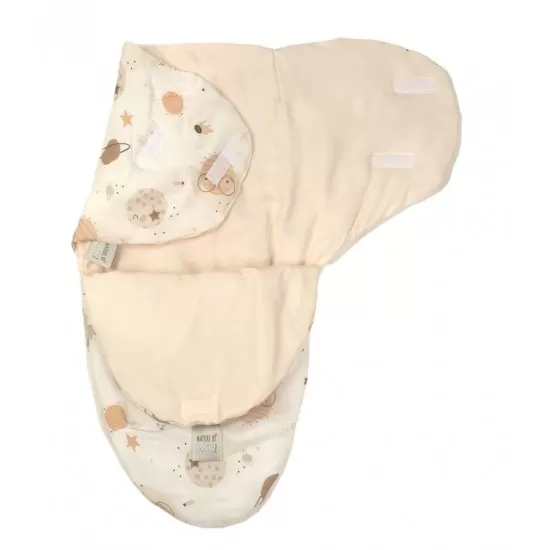 Sistem de infasare Nature Bamboo by Amy din Bambus cu umplutura antialergica BabySoft  + Cadou Rucsacel Happy Cosmos