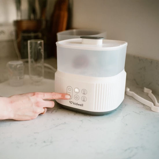 Sterilizator cu abur pentru biberoane si accesorii cu uscator integrat Kidwell Puro 2 in 1