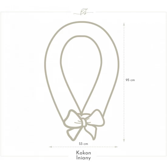 Suport de dormit Babynest 2in1 bara protectie patut Premium In Bej Inchis by BabySteps, 95x53 cm