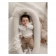 Suport de dormit Babynest 2in1 bara protectie patut Premium In Bej Inchis by BabySteps, 95x53 cm