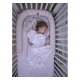 Suport de dormit Babynest 2in1 bara protectie patut Premium In Bej Inchis by BabySteps, 95x53 cm