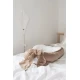 Suport de dormit Babynest Premium Bumbac Organic si Catifea Bej cu Funda by BabyLy, 80x50 cm