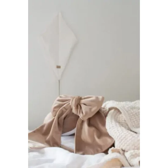 Suport de dormit Babynest Premium Bumbac Organic si Catifea Bej cu Funda by BabyLy, 80x50 cm