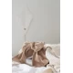 Suport de dormit Babynest Premium Bumbac Organic si Catifea Bej cu Funda by BabyLy, 80x50 cm
