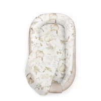 Suport de dormit Babynest Premium Bumbac si Catifea Boho Beige by BabySteps 70x35 cm