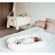 Suport de dormit Babynest Premium Bumbac si Catifea Eucalipt Soft Grey by BabySteps 70x35 cm