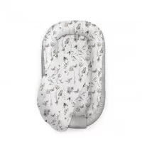 Suport de dormit Babynest Premium Bumbac si Catifea Nature Soft Grey by BabySteps 70x35 cm