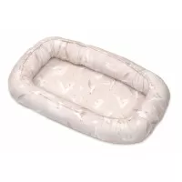 Suport de dormit Babynest, Reversibil, 70x45 cm, Bumbac Gasca bej