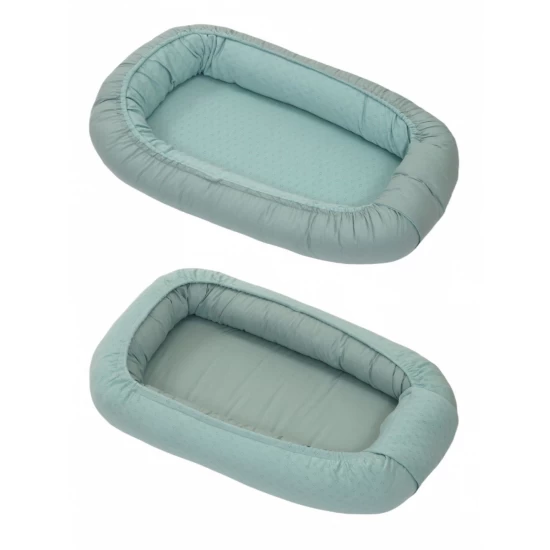 Suport de dormit Babynest, Reversibil, 70x45 cm, Bumbac Tricot Verde