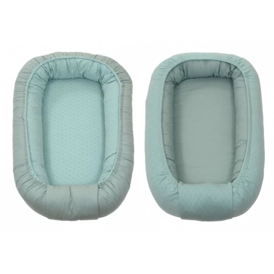Suport de dormit Babynest, Reversibil, 70x45 cm, Bumbac Tricot Verde