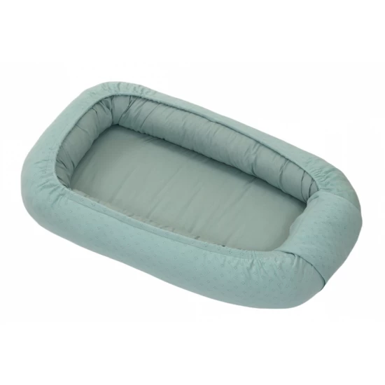 Suport de dormit Babynest, Reversibil, 70x45 cm, Bumbac Tricot Verde