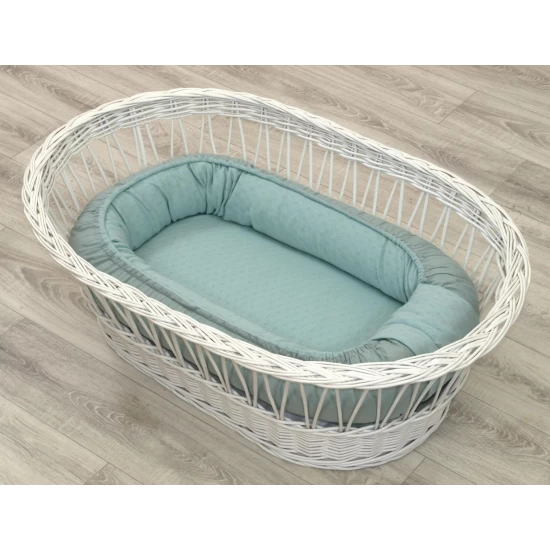 Suport de dormit Babynest, Reversibil, 70x45 cm, Bumbac Tricot Verde