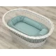 Suport de dormit Babynest, Reversibil, 70x45 cm, Bumbac Tricot Verde