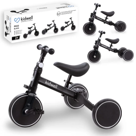 Tricicleta si bicicleta Pico Black 3 in 1 Kidwell