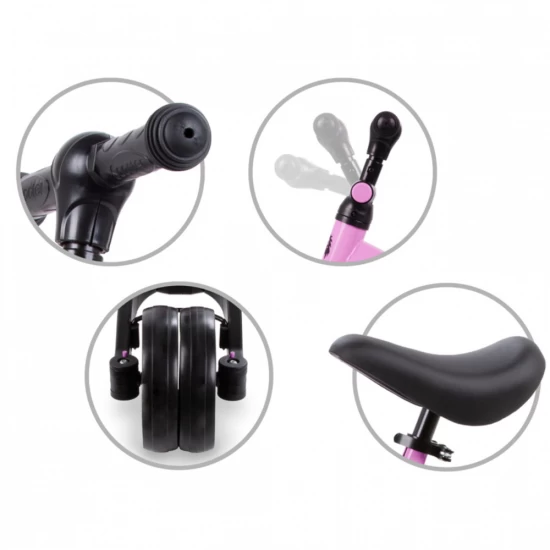 Tricicleta si bicicleta Pico Pink Rose 3 in 1 Kidwell