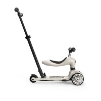 Trotineta copii cu sezut si maner, transformabila 3 in 1, Highwaykick 1 Push and Go Ash, 1-5 ani, pana la 50 kg, Scoot and Ride