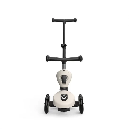 Trotineta copii cu sezut si maner, transformabila 3 in 1, Highwaykick 1 Push and Go Ash, 1-5 ani, pana la 50 kg, Scoot and Ride