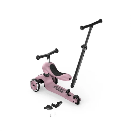Trotineta copii cu sezut si maner, transformabila 3in1, Highwaykick 1 Push and Go Wildberry, 1-5 ani, pana la 50 kg, Scoot Ride Trotineta copii cu sezut si maner, transformabila 3in1, Highwaykick 1 Push and Go Wildberry, 1-5 ani, pana la 50 kg, Scoot Ride