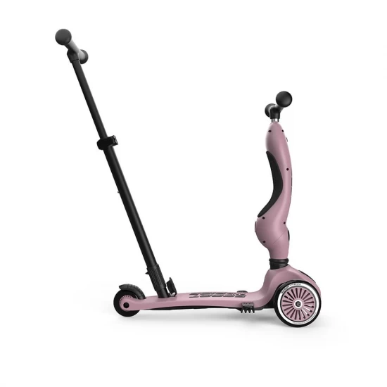 Trotineta copii cu sezut si maner, transformabila 3in1, Highwaykick 1 Push and Go Wildberry, 1-5 ani, pana la 50 kg, Scoot Ride Trotineta copii cu sezut si maner, transformabila 3in1, Highwaykick 1 Push and Go Wildberry, 1-5 ani, pana la 50 kg, Scoot Ride
