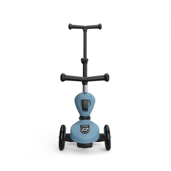 Trotineta copii cu sezut si maner, transformabila 3in1, Highwaykick 1 Push and Go Steel, 1-5 ani, pana la 50 kg, Scoot  Ride