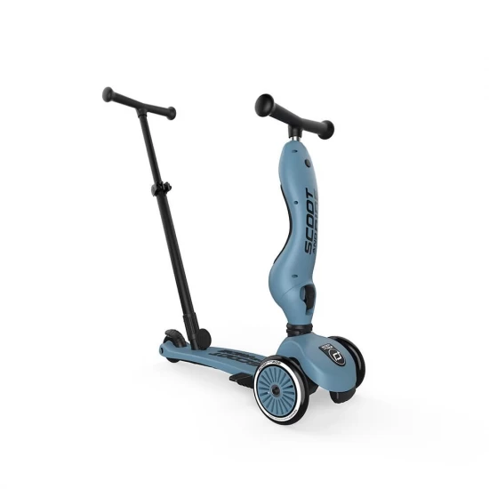 Trotineta copii cu sezut si maner, transformabila 3in1, Highwaykick 1 Push and Go Steel, 1-5 ani, pana la 50 kg, Scoot  Ride