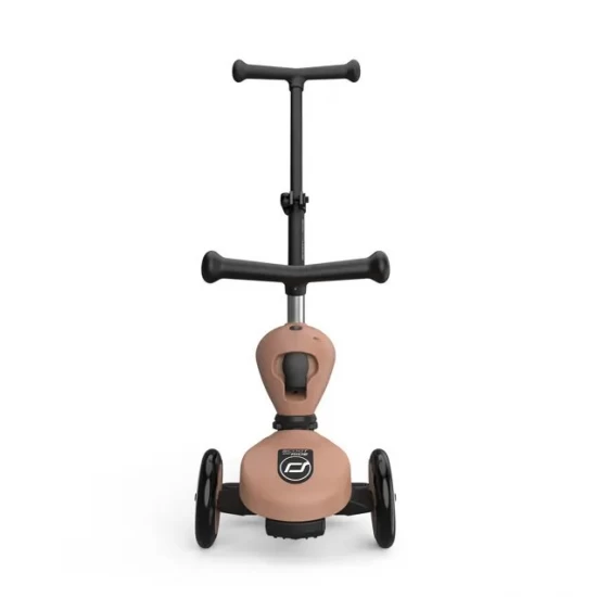 Trotineta copii transformabila 3 in 1 Highwaykick 1 Push and Go Mocha, 1-5 ani, pana la 50 kg, Scoot and Ride