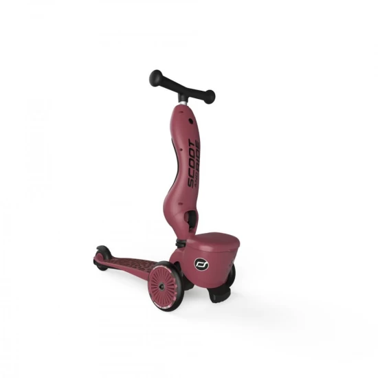 Trotineta copii cu sezut, suport jucarie, transformabila 2 in 1, HighwayKick 1 Lifestyle Wildcat, 1-5 ani, pana la 50 kg, Scoot and Ride