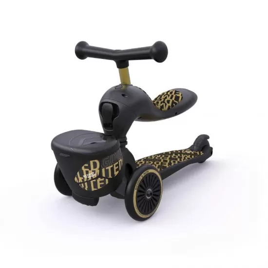 Trotineta copii transformabila 2 in 1 HighwayKick 1 Lifestyle Black Gold Limited Scoot & Ride