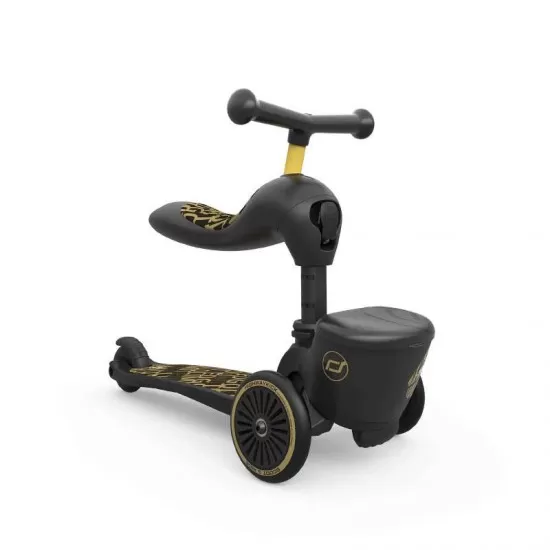Trotineta copii transformabila 2 in 1 HighwayKick 1 Lifestyle Black Gold Limited Scoot & Ride