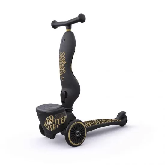 Trotineta copii transformabila 2 in 1 HighwayKick 1 Lifestyle Black Gold Limited Scoot & Ride