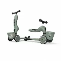 Trotineta copii cu sezut, transformabila 2 in 1 HighwayKick 1 Lifestyle Greenlines Scoot and Ride