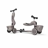 Trotineta copii cu sezut, transformabila 2 in 1 HighwayKick 1 Lifestyle Brownlines Scoot and Ride