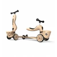 Trotineta copii cu sezut si suport jucarie transformabila 2 in 1 HighwayKick 1 Lifestyle Leopard 1-5 ani Scoot Ride