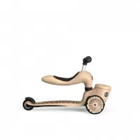 Trotineta copii cu sezut si suport jucarie transformabila 2 in 1 HighwayKick 1 Lifestyle Leopard 1-5 ani Scoot Ride