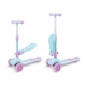 Trotineta copii cu sezut, transformabila 2 in 1, pliabila, cu lumini LED, Rimba Unicorn, 1-5 ani, pana la 50 kg, Kidwell Trotineta copii cu sezut, transformabila 2 in 1, pliabila, cu lumini LED, Rimba Unicorn, 1-5 ani, pana la 50 kg, Kidwell