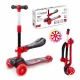 Trotineta copii cu sezut, transformabila 2 in 1, pliabila, cu lumini LED, Rimba Race, 1-5 ani, pana la 50 kg, Kidwell