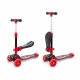 Trotineta copii cu sezut, transformabila 2 in 1, pliabila, cu lumini LED, Rimba Race, 1-5 ani, pana la 50 kg, Kidwell