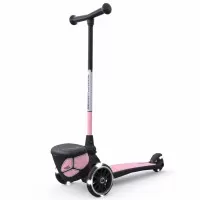 Trotineta copii pliabila cu roti luminoase Highwaykick 2 Lifestyle Rose Reflectorizant Scoot Ride