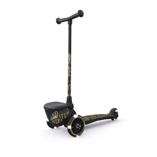 Trotineta copii pliabila cu roti luminoase Highwaykick 2 Black Gold Limited Scoot Ride Trotineta copii pliabila cu roti luminoase Highwaykick 2 Black Gold Limited Scoot Ride