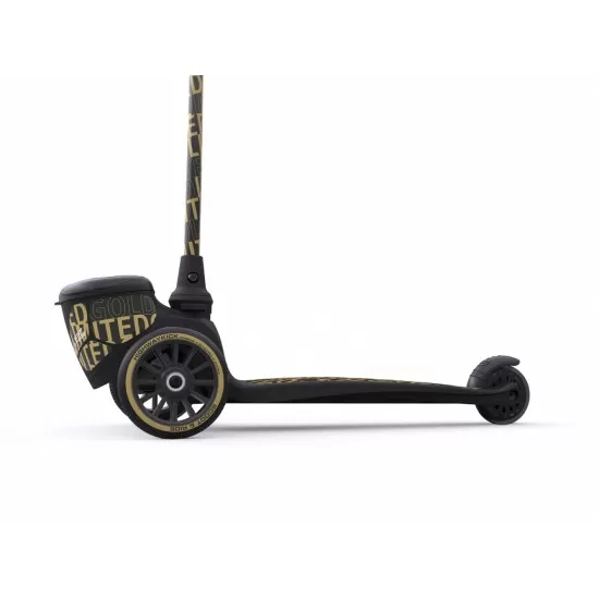 Trotineta copii pliabila cu roti luminoase Highwaykick 2 Black Gold Limited Scoot Ride Trotineta copii pliabila cu roti luminoase Highwaykick 2 Black Gold Limited Scoot Ride